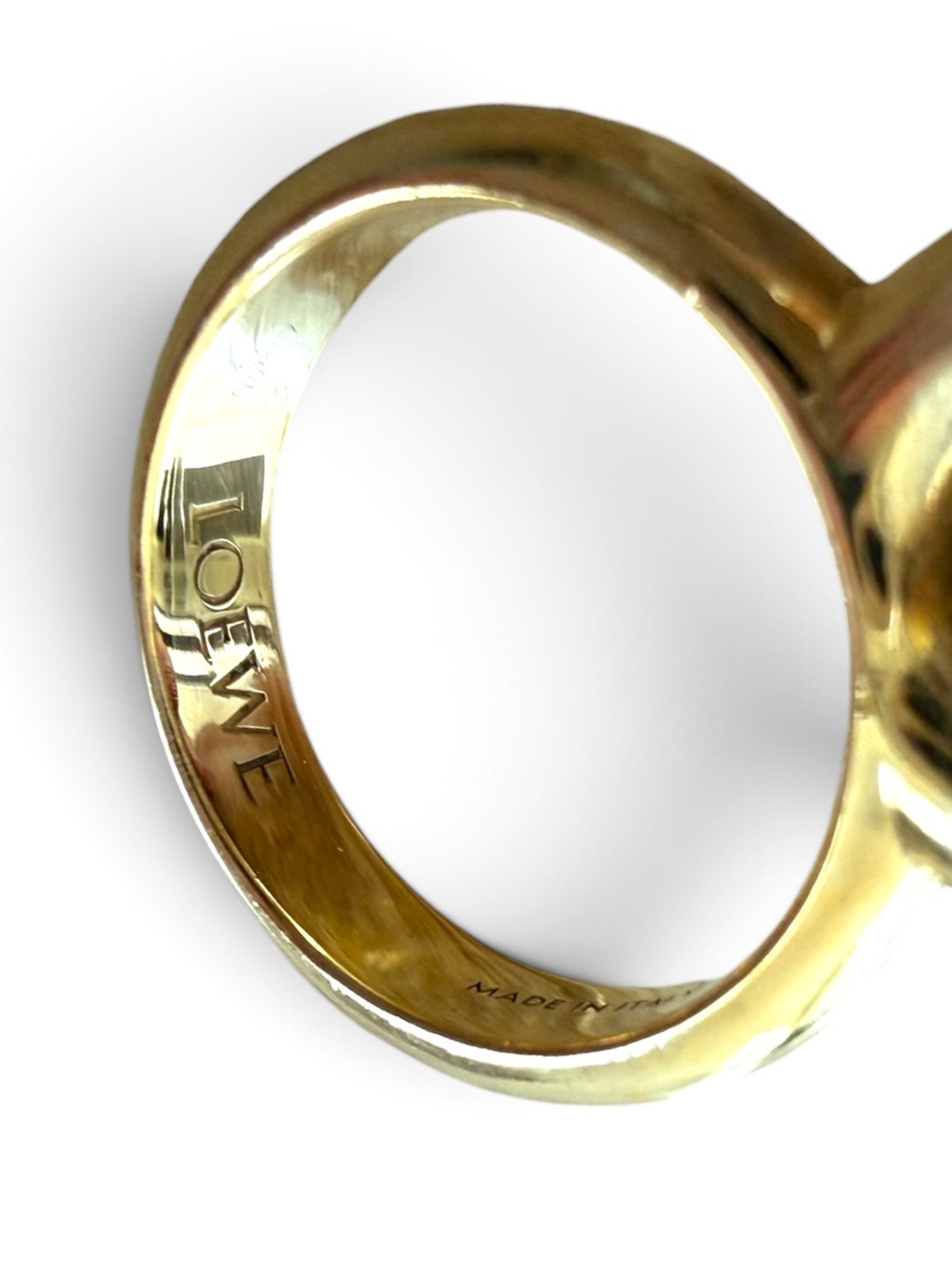 LOEWE Yellow Gold Plated Donut Link Ring - Picture 7 of 8